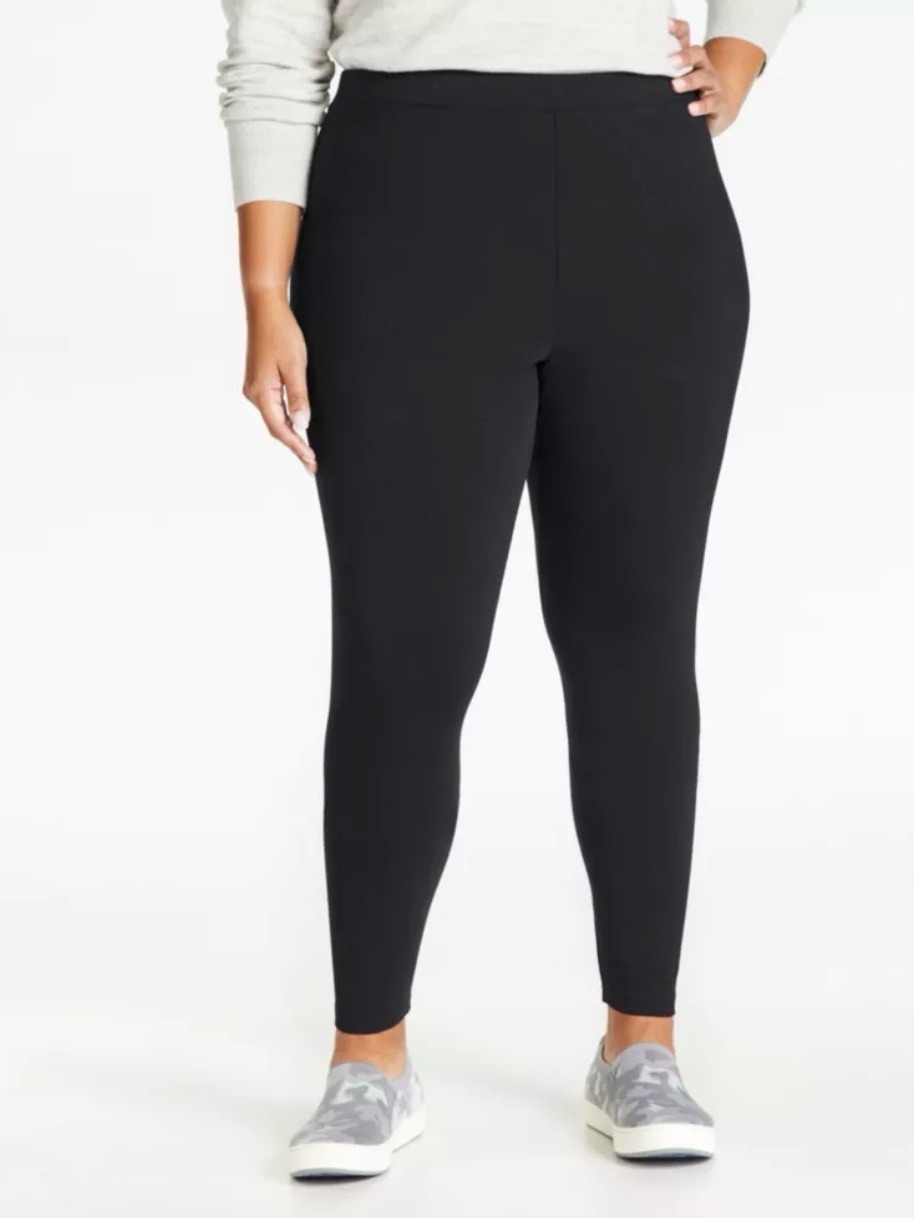 L.L. Bean Black Every Day Pants/ Leggings With Pockets